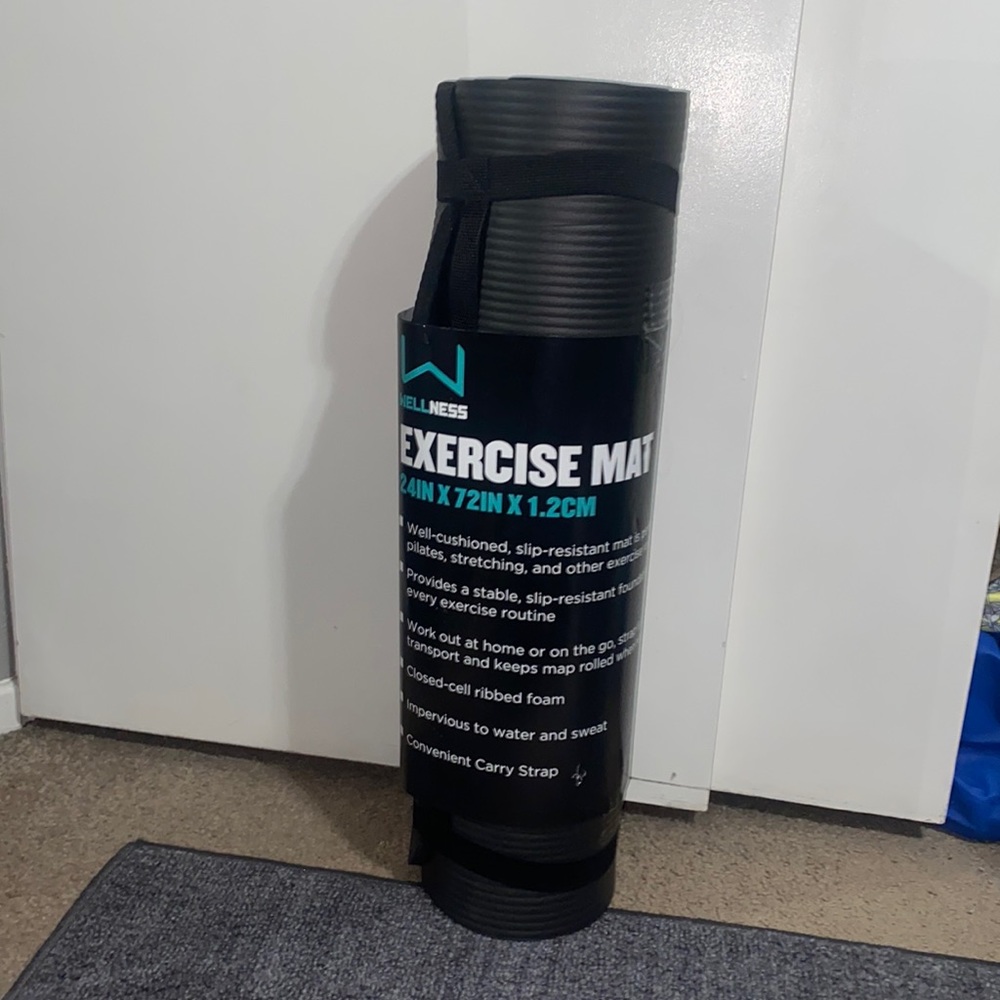 New Wellness exercise mat with carry strap